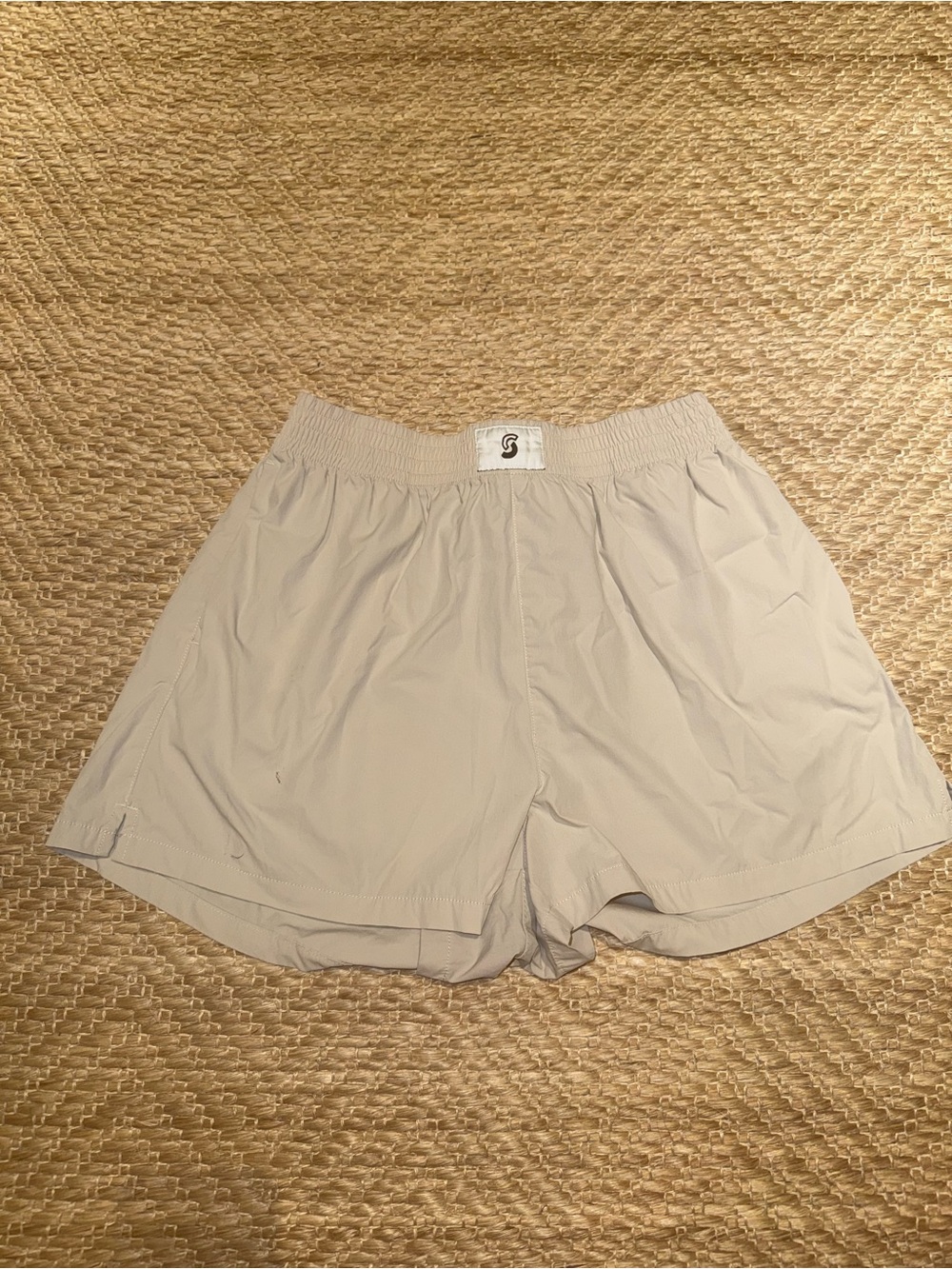 Standard Clark Light Beige Elastic Waist Shorts